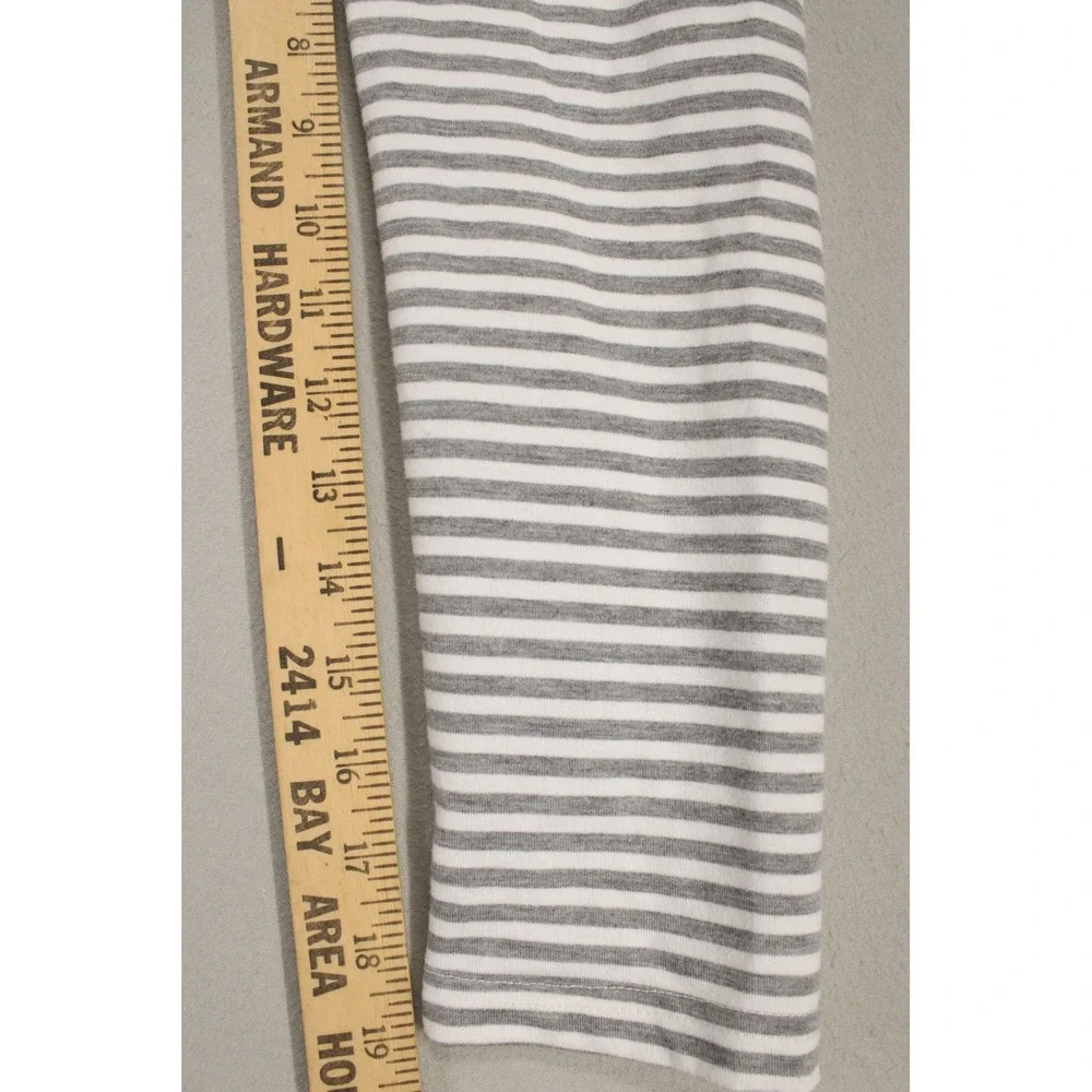 Andree by Unit Jacket Asymmetrical Zip Women L Grey Striped Moto Minimalist